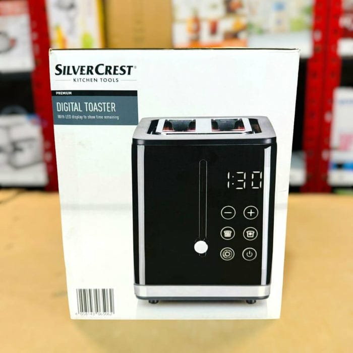 Silver Crest 2-Slice Digital Toaster 900W | 7 Browning Levels & Touch Control