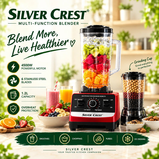 Silver Crest 2 in 1 Multifunction Blender | Plastic Body!