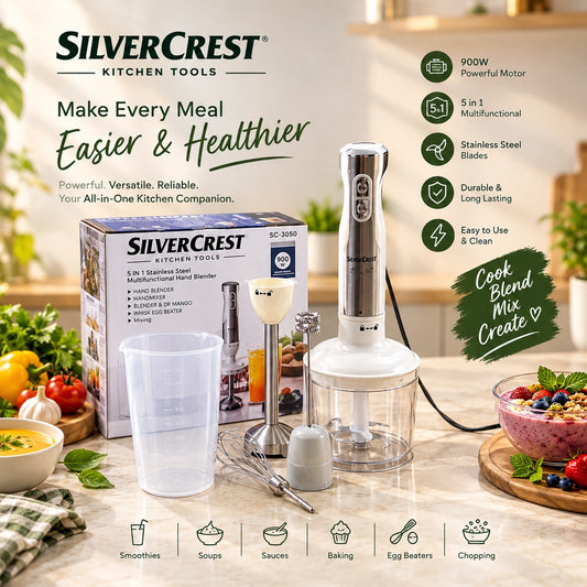 Silver Crest 5-in-1 Hand Blender | Multi-Function Kitchen Blender!